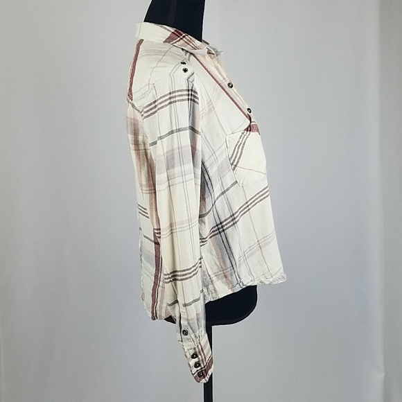 Free People XS Wesley plaid button down shirt - Picture 3 of 5